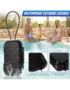 Caja Fuerte Portátil TNIIFXC con Combinación 4 Dígitos Impermeable 2