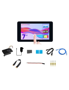 Accesorios de Pantalla Waveshare B para Raspberry Pi 5 - LCD 7" + 64GB TF