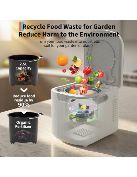 Compostador Eléctrico SLEKVERSA 2.5L Sin Olores Auto-Limpieza