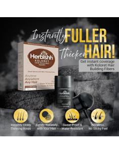 Fibra para Cabello Koloret Herbishh Marrón Oscuro 12 g 2
