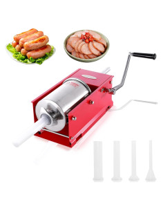 Embutidor de Salchichas Hakka 3L Acero Inoxidable 4 Tubos