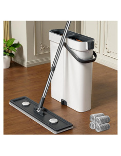 Juego de trapeador y cubo CTIME con escurridor 33 cm