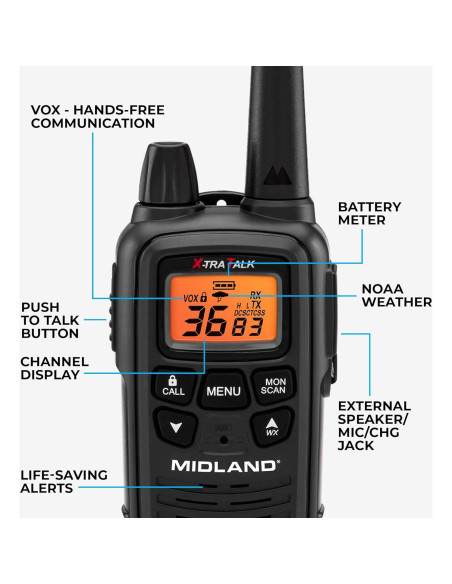 Walkie Talkies Midland LXT600BB - Radio FRS 2 Radios
