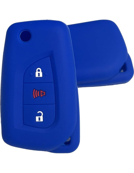 Cubierta de Llave de Silicona Toyota 3 Botones Azul 2013-2024