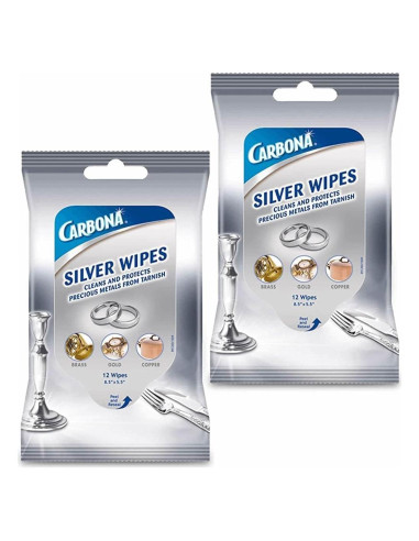 Toallitas Limpiadoras Carbona Silver | 12 Toallitas