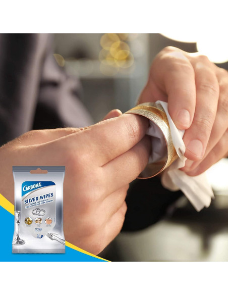 Toallitas Limpiadoras Carbona Silver | 12 Toallitas