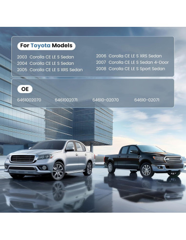 Actuador de Pestillo de Puerta Trasera SYKRSS para Toyota Corolla 2003-2008