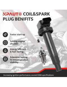Set de 4 Bobinas de Encendido y Bujías NPAUTO UF-316 para Toyota 2