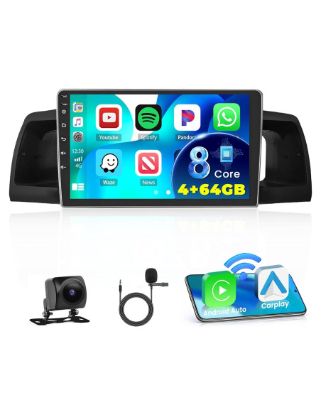 Radio Estéreo Android 4+64GB Inefala para Toyota Corolla EX 2005-2012