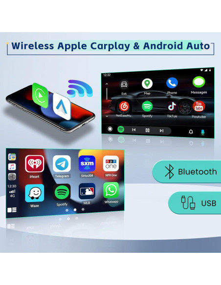 Radio Estéreo Android 4+64GB Inefala para Toyota Corolla EX 2005-2012