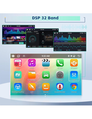 Radio Estéreo Android 4+64GB Inefala para Toyota Corolla EX 2005-2012