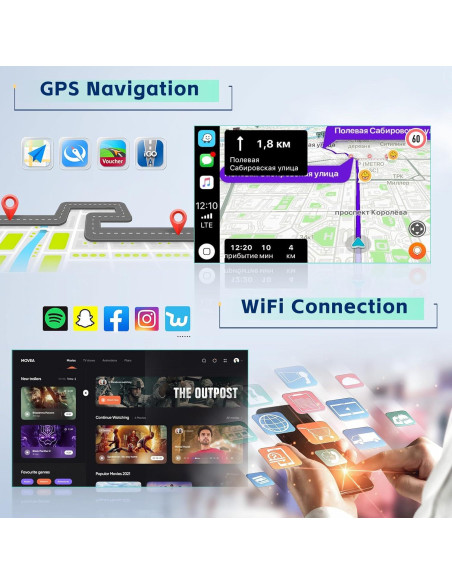 Radio Estéreo Android 4+64GB Inefala para Toyota Corolla EX 2005-2012