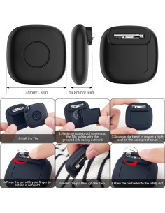 Funda de Silicona Impermeable SkyArmor para Tile Mate 2022/2024 - Negro/Azul 2