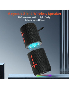 Altavoz Bluetooth Impermeable CYBORIS S11 20W 24H Dual Divisible 2