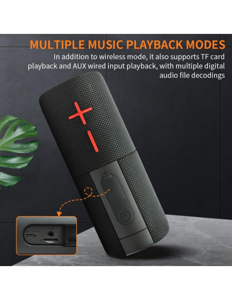 Altavoz Bluetooth Impermeable CYBORIS S11 20W 24H Dual Divisible