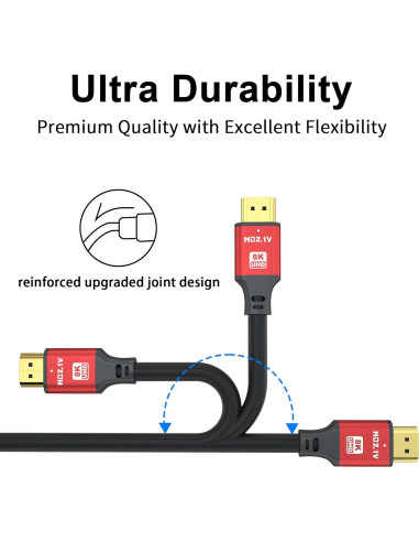 Cable HDMI 0.91m 8K 48Gbps Alta Velocidad Compatible PS5