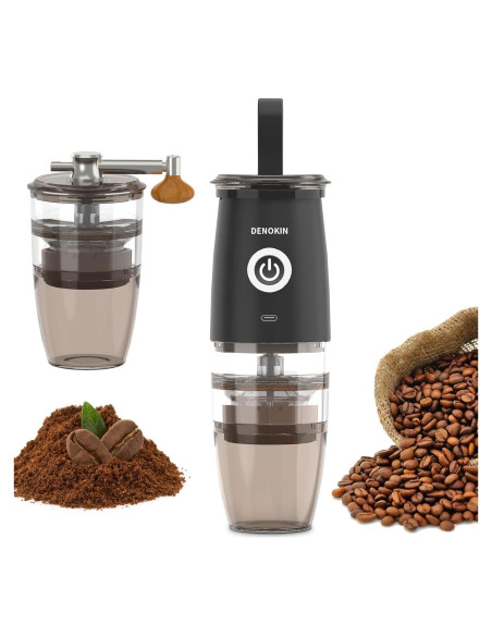 Molinillo de Café Eléctrico y Manual 2-en-1 Burr KF-YM-01