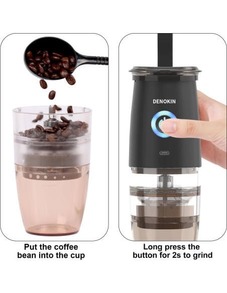 Molinillo de Café Eléctrico y Manual 2-en-1 Burr KF-YM-01