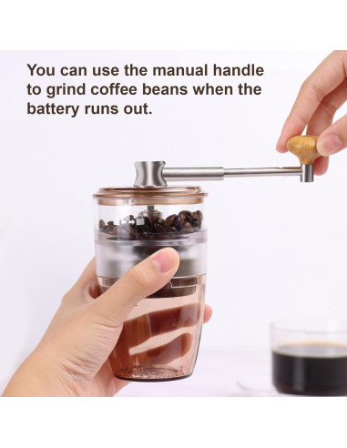 Molinillo de Café Eléctrico y Manual 2-en-1 Burr KF-YM-01