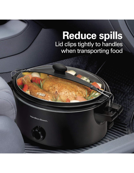 Olla de Cocción Lenta Hamilton Beach 6 Cuartos + Bolsa Viaje