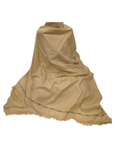 Chal de Lana Hecho a Mano Unisex 121.92x243.84cm Marrón Claro