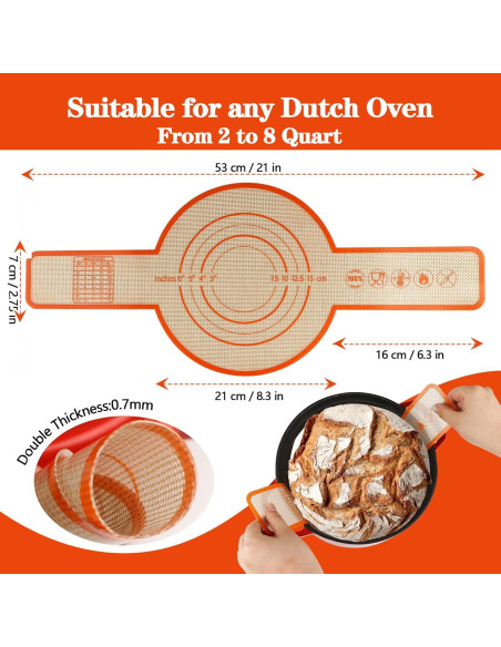 Soporte de Silicona UBeesize para Hornear Pan 53x22 cm Antiadherente Soporte de Silicona UBeesize para Hornear Pan 53x22 cm Antiadherente