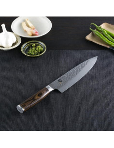 Cuchillo de Chef Shun Premier 20.32 cm Acero Damasco Pakkawood 2