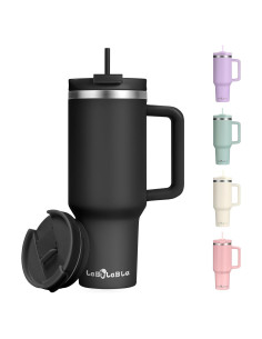 Taza de Acero Inoxidable 1.13L Labulabla MINITU Negra