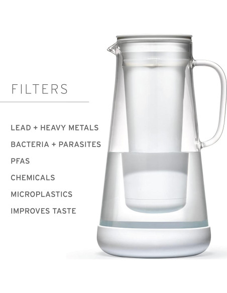 Jarra de Filtro de Agua LifeStraw Home 7 Tazas Vidrio Azul