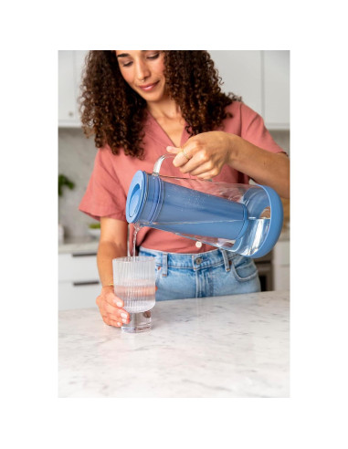 Jarra de Filtro de Agua LifeStraw Home 7 Tazas Vidrio Azul