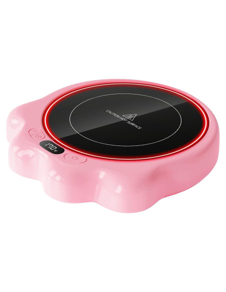 Calentador de Tazas Gaiatop CW-04 Rosa, 50W, 3 Temperaturas