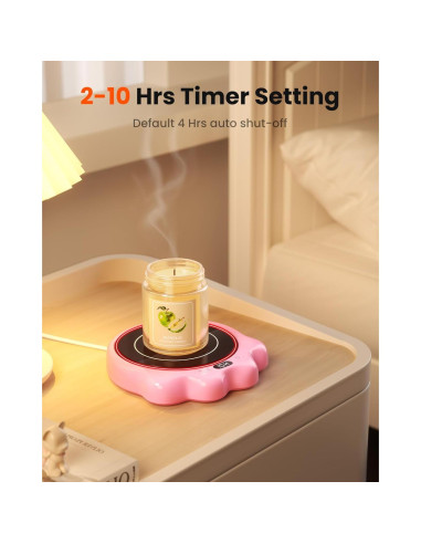 Calentador de Tazas Gaiatop CW-04 Rosa, 50W, 3 Temperaturas