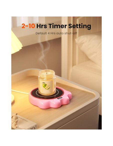 Calentador de Tazas Gaiatop CW-04 Rosa, 50W, 3 Temperaturas