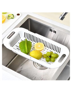 Colador Plegable COSTYERT Blanco Ajustable 34.5-44.9 cm