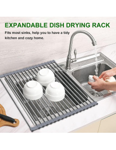 Estante de Secado de Platos Sindax Expandible Acero Inoxidable 60.2 cm 2
