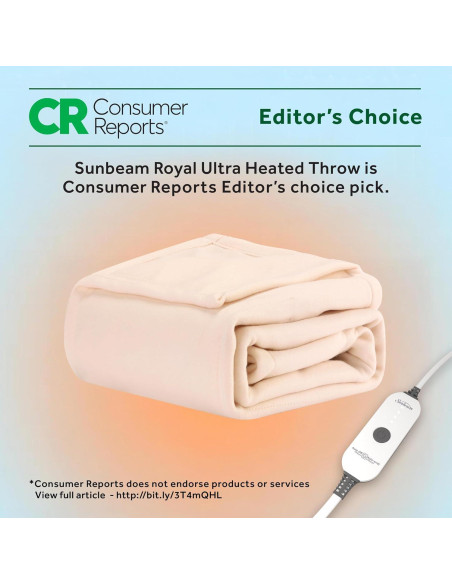 Manta Eléctrica Térmica King Sunbeam Forro Ultra Real 228x254cm