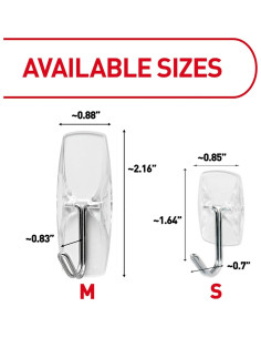 Ganchos de Alambre Transparente Command - 6 Ganchos, Soporta 0.91 kg 2