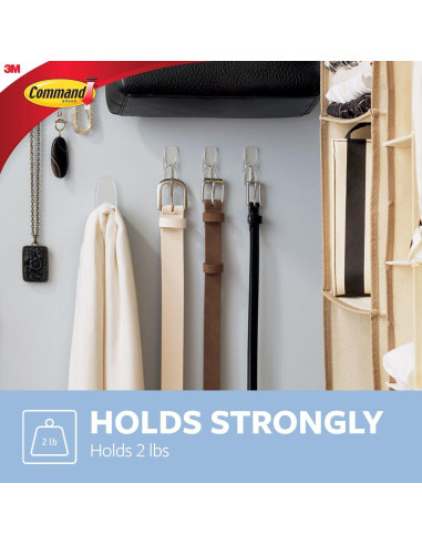 Ganchos de Alambre Transparente Command - 6 Ganchos, Soporta 0.91 kg