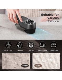 Removedor de Pelusa Eléctrico Tiptop Home 9W 2 Velocidades 2