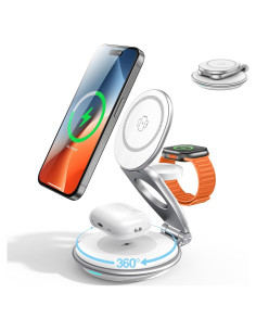 Estación de Carga Inalámbrica EXW 3 en 1 para iPhone y Apple Watch