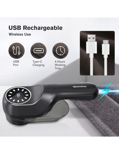 Removedor de Pelusa Eléctrico Tiptop Home 9W 2 Velocidades