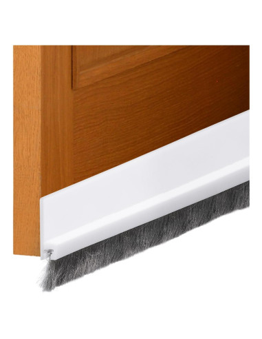 Barrera de Puerta uxcell 100cm x 5cm TPE 2 Pcs Blanco
