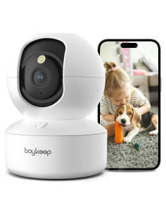 Cámara Interior 2K BoyKeep K30 con Visión Nocturna y Audio