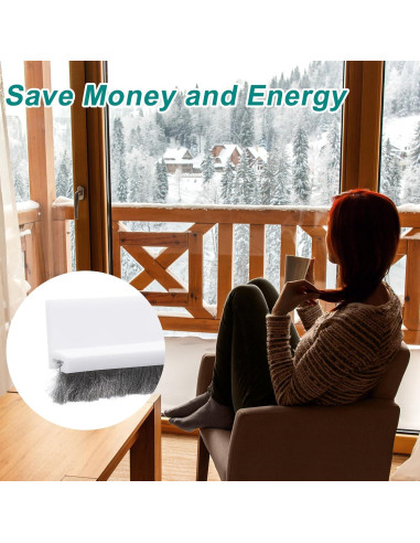 Barrera de Puerta uxcell 100cm x 5cm TPE 2 Pcs Blanco