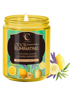 Vela Aromática Eliminadora de Olores C CACALOM 1 Cuenta Limón-Lavanda