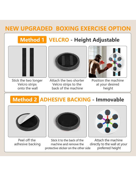 Máquina de Boxeo Musical SPUER Blanca con Luces LED y Guantes