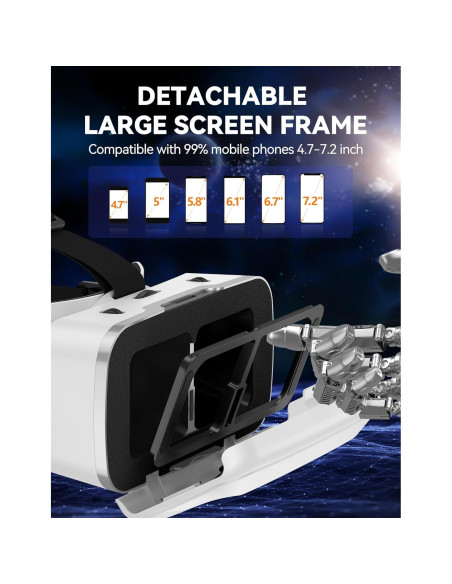 Auricular VR TECKNET 3D para Teléfono 4.7-7.2" HD Anti-Luz Azul