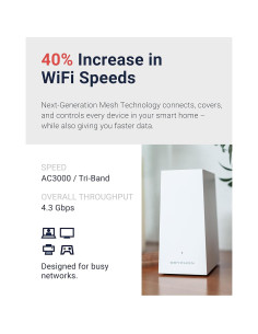 Enrutador Mesh WiFi 6 Gryphon AX - 4.3 Gbps, Control Parental 2