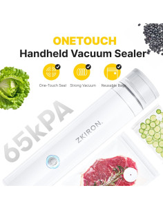 Sellador de Vacío ZKIRON HVS-01 Pro + 12 Bolsas Reutilizables 2