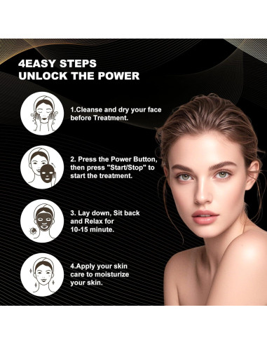 Máscara de Terapia de Luz Facial LED FAHKNS 7 Colores Recargable